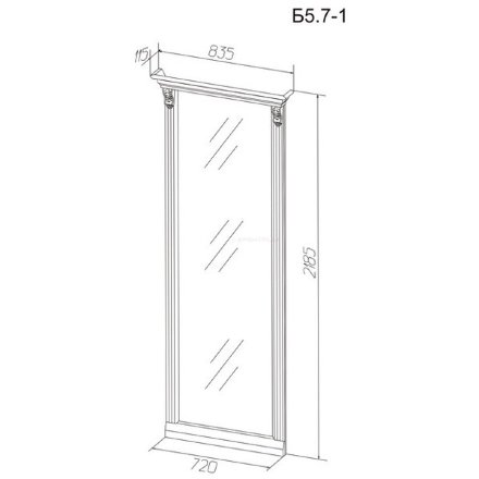 Зеркало для прихожей Б5.7-1 