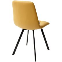 Стул CHILLI SQUARE HK017-19 глубокий желтый, PU/ черный каркас М-City