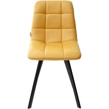 Стул CHILLI SQUARE HK017-19 глубокий желтый, PU/ черный каркас М-City