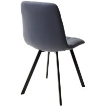 Стул CHILLI SQUARE HK017-09 серо-черничный, PU/ черный каркас М-City