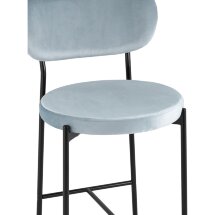 Cтул полубарный Stool Group Барбара NEW велюр серо-голубой