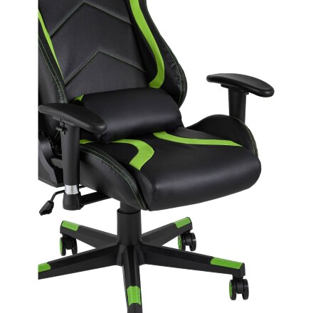 Кресло игровое TopChairs Cayenne зеленое с подушками 