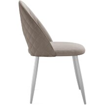 Стул DikLine 217 B03 BEIGE, ножки белые