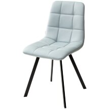 Стул CHILLI SQUARE HK017-35 серо-голубой, PU/ черный каркас М-City