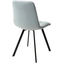 Стул CHILLI SQUARE HK017-35 серо-голубой, PU/ черный каркас М-City