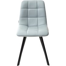 Стул CHILLI SQUARE HK017-35 серо-голубой, PU/ черный каркас М-City