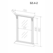 Зеркало над обувницей Б5.4-2