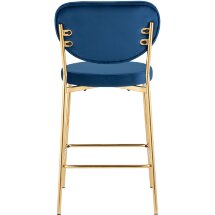 Cтул полубарный Stool Group Барбара велюр королевский синий, золотые ножки