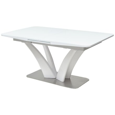Стол FREYA 160 WHITE GLASS белый глянец М-City 