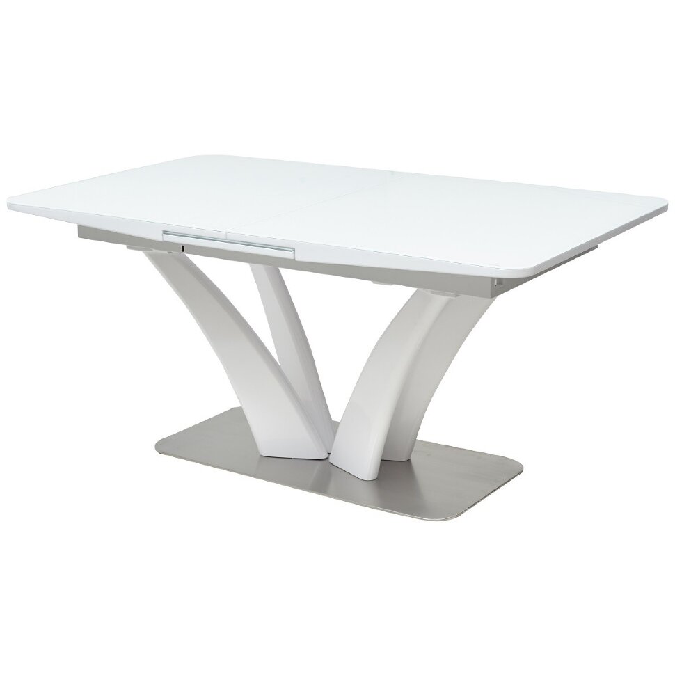 Стол FREYA 160 WHITE GLASS белый глянец М-City 