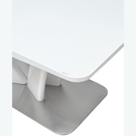 Стол FREYA 160 WHITE GLASS белый глянец М-City 