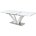 Стол FREYA 160 WHITE GLASS белый глянец М-City 