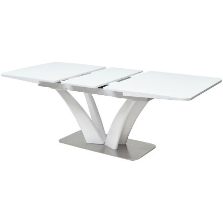 Стол FREYA 160 WHITE GLASS белый глянец М-City 