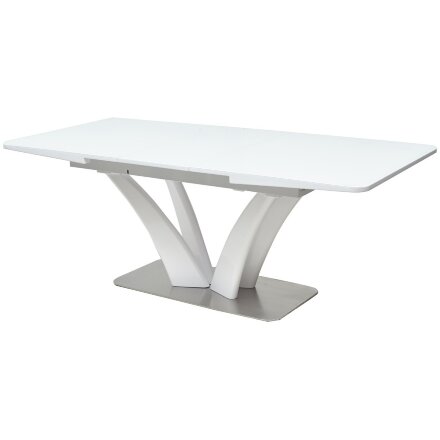Стол FREYA 160 WHITE GLASS белый глянец М-City 
