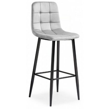 Барный стул Chio light gray / black 