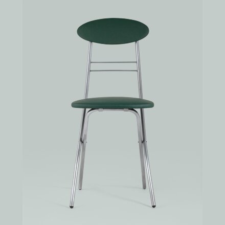 Стул складной Stool Group М8-01 Компакт зеленый металлический каркас, обивка экокожа 