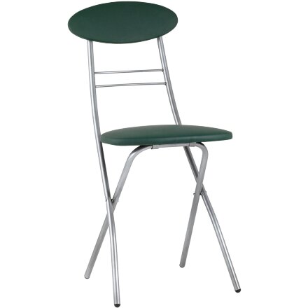 Стул складной Stool Group М8-01 Компакт зеленый металлический каркас, обивка экокожа 