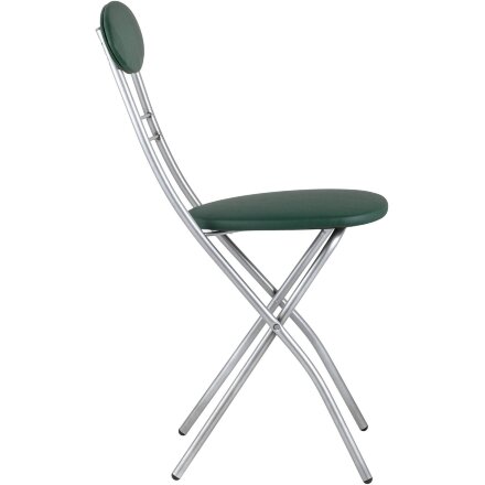 Стул складной Stool Group М8-01 Компакт зеленый металлический каркас, обивка экокожа 