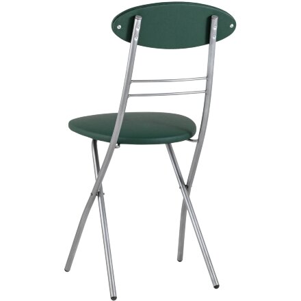 Стул складной Stool Group М8-01 Компакт зеленый металлический каркас, обивка экокожа 