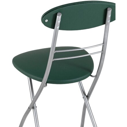 Стул складной Stool Group М8-01 Компакт зеленый металлический каркас, обивка экокожа 
