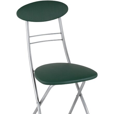 Стул складной Stool Group М8-01 Компакт зеленый металлический каркас, обивка экокожа 