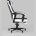 Кресло игровое TopChairs Virage черно-белое 