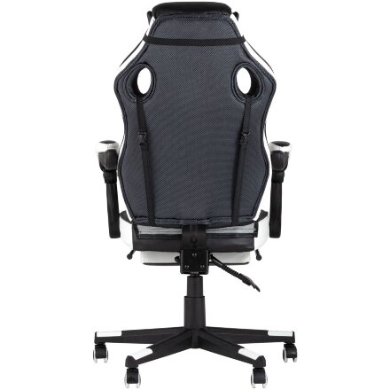 Кресло игровое TopChairs Virage черно-белое 