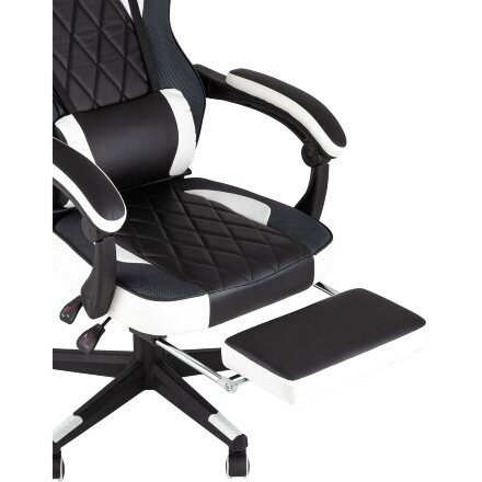 Кресло игровое TopChairs Virage черно-белое 