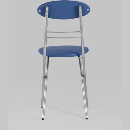 Стул складной Stool Group М8-01 Компакт синий металлический каркас, обивка экокожа 