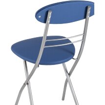 Стул складной Stool Group М8-01 Компакт синий металлический каркас, обивка экокожа