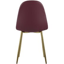 Стул Stool Group Валенсия экокожа красная золотые ножки