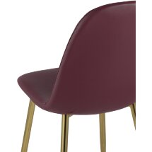 Стул Stool Group Валенсия экокожа красная золотые ножки