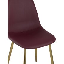 Стул Stool Group Валенсия экокожа красная золотые ножки