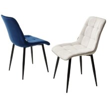 Стул CHIC HE622-01/ HE622-05 топленое молоко, ткань/ черный каркас М-City