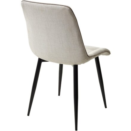 Стул CHIC HE622-01/ HE622-05 топленое молоко, ткань/ черный каркас М-City 