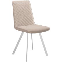 Стул DikLine 202 B03 BEIGE, ножки белые