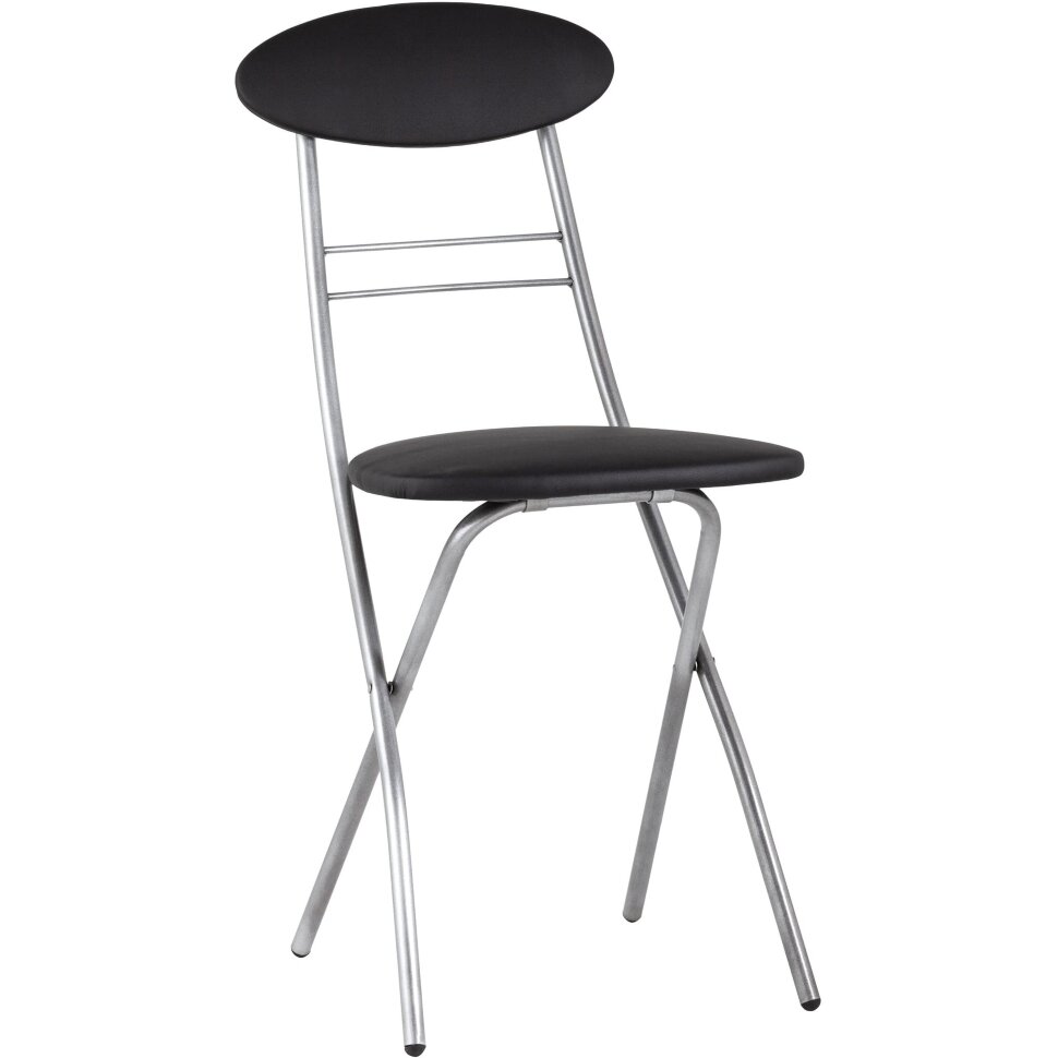 Стул складной Stool Group М8-01 Компакт черный металлический каркас, обивка экокожа Стул складной Stool Group М8-01 Компакт черный металлический каркас, обивка экокожа