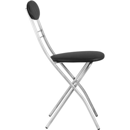 Стул складной Stool Group М8-01 Компакт черный металлический каркас, обивка экокожа 