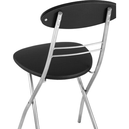 Стул складной Stool Group М8-01 Компакт черный металлический каркас, обивка экокожа 