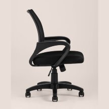 Компьютерное кресло TopChairs TopChairs Simple офисное черное в обивке из текстиля с сеткой, механизм качания Top Gun