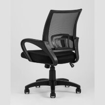 Компьютерное кресло TopChairs TopChairs Simple офисное черное в обивке из текстиля с сеткой, механизм качания Top Gun