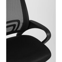 Компьютерное кресло TopChairs TopChairs Simple офисное черное в обивке из текстиля с сеткой, механизм качания Top Gun