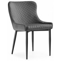 Стул на металлокаркасе Teo dark gray / black