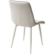 Стул CHIC HE622-01/ HE622-05 топленое молоко, ткань/ белый каркас М-City