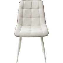 Стул CHIC HE622-01/ HE622-05 топленое молоко, ткань/ белый каркас М-City