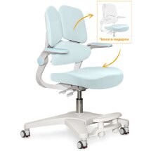 Детское кресло ErgoKids Trinity Blue  арт.Y-617 KBL  - обивка голубая однотонная  коробок-1шт.