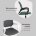 Кресло офисное Topchairs ST-BASIC-W серая ткань крестовина белый пластик 