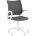 Кресло офисное Topchairs ST-BASIC-W серая ткань крестовина белый пластик 