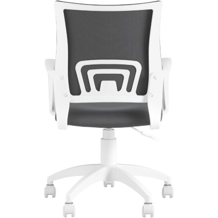 Кресло офисное Topchairs ST-BASIC-W серая ткань крестовина белый пластик 