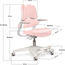 Детское кресло ErgoKids Trinity Pink  арт.Y-617 KP  - обивка розовая однотонная  коробок-1шт.